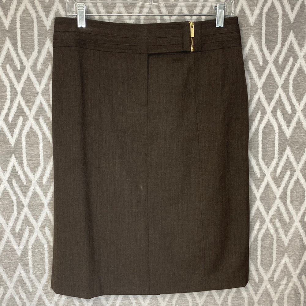 Adrienne Vittadini Pencil Skirt Fully Lined Size 6 Brown
